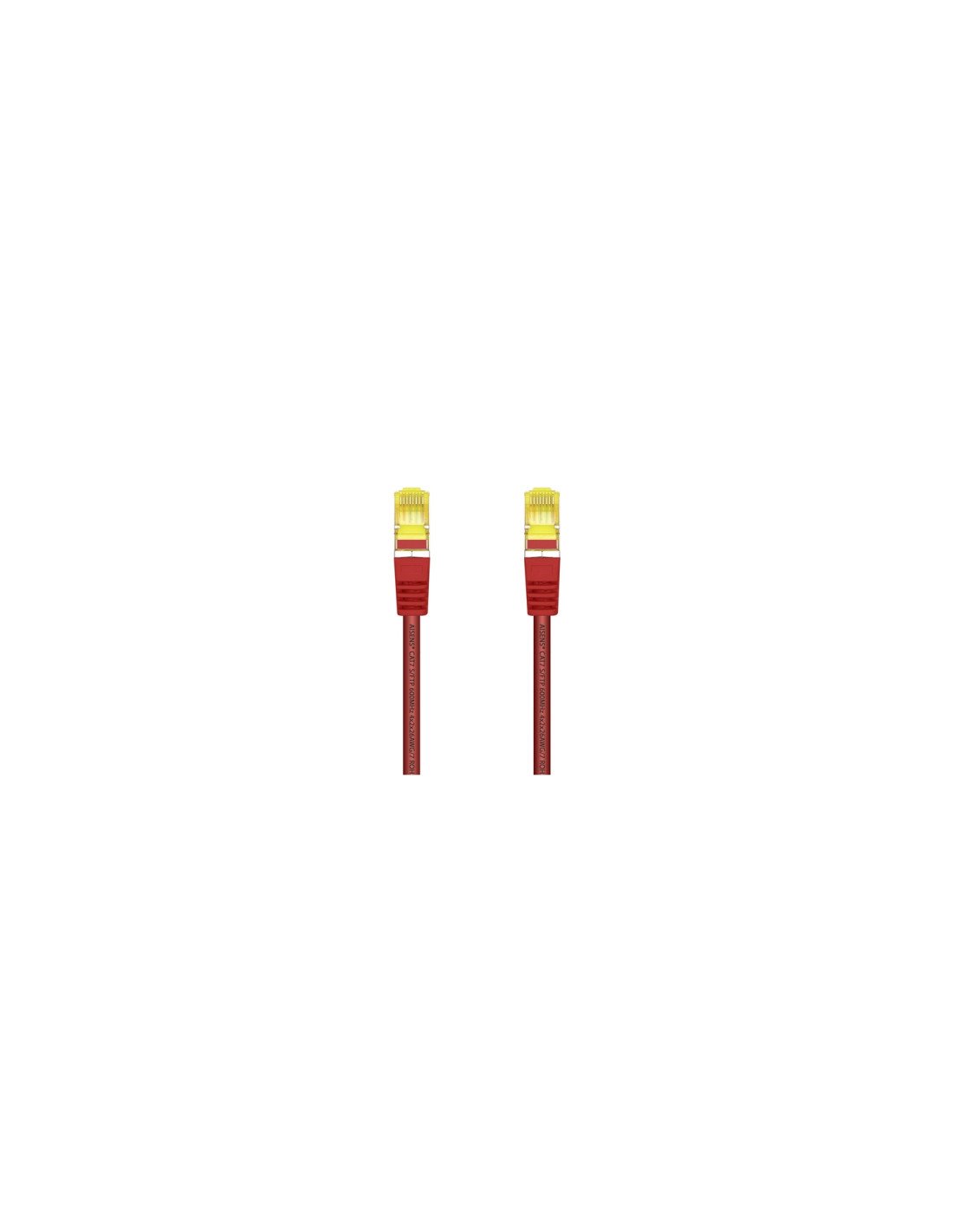 AISENS Cable De Red Latiguillo RJ45 LSZH Cat.7 600 MHz S/FTP PIMF AWG26, Rojo, 1.0 m