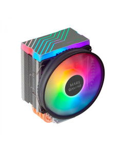 Mars Gaming Disipador CPU Dual ARGB, 4 Heatpipes HCT, TDP 160 W,