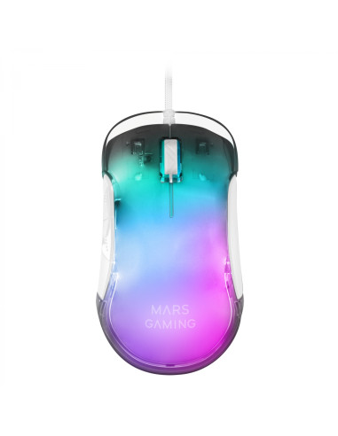 Mars Gaming MMGLOWW, Ratón Gaming RGB Chroma-Glow, Acabado Espejo,