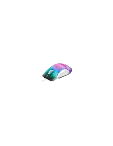 Mars Gaming MMGLOWW, Ratón Gaming RGB Chroma-Glow, Acabado Espejo,