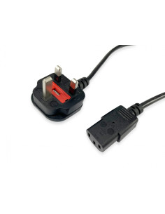 Equip 112300 Negro 2 m BS 1363 C13 acoplador