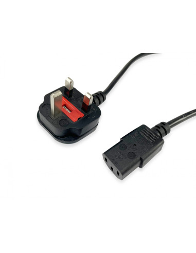 Equip 112300 Negro 2 m BS 1363 C13 acoplador