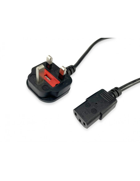 Equip 112300 Negro 2 m BS 1363 C13 acoplador
