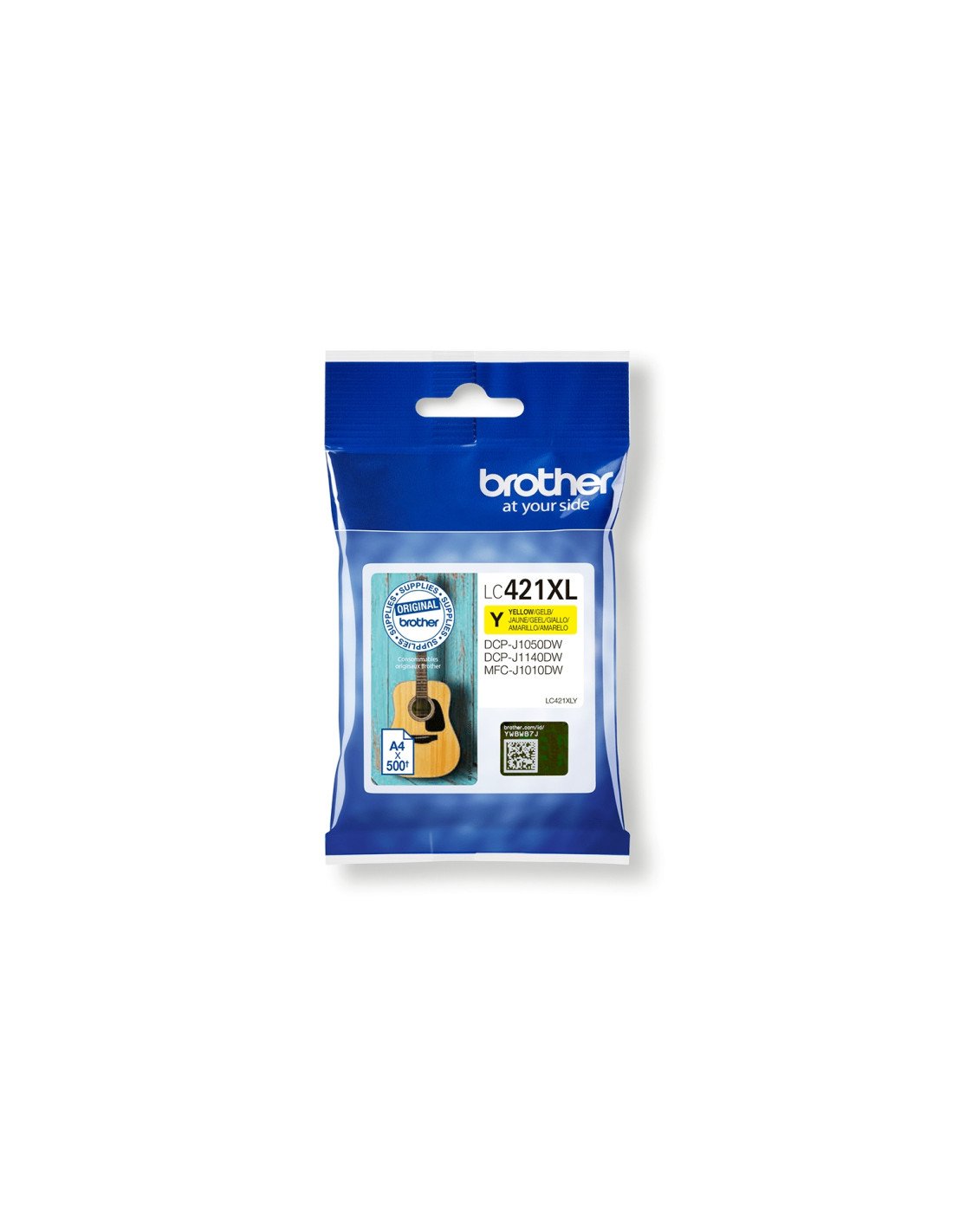Brother LC-421XLY cartucho de tinta 1 pieza(s) Original Alto rendimiento (XL) Amarillo