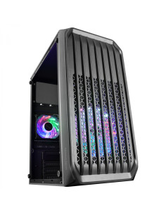 Mars Gaming MC-S2, Caja PC Compacta Gaming Micro-ATX, 2 Ventiladores