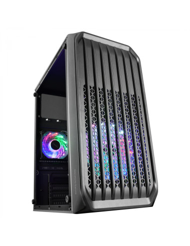 Mars Gaming MC-S2, Caja PC Compacta Gaming Micro-ATX, 2 Ventiladores