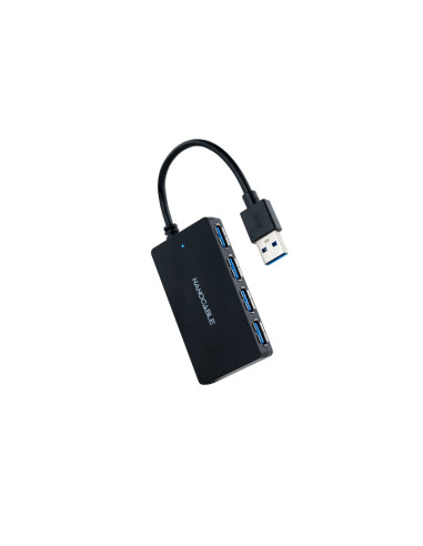 Nanocable Hub USB 3.0 con 4 Puertos de USB 3.0, USB-A/M-USB 3.0/H,