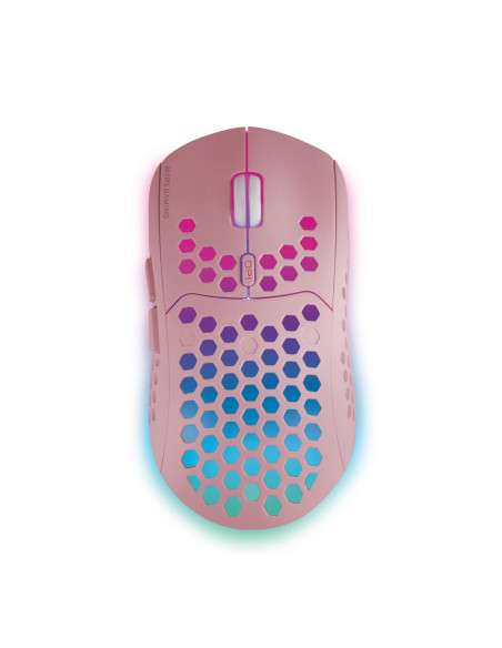 Mars Gaming MMW3P, Ratón Gaming Inalámbrico, RGB Flow, Ultraligero