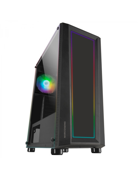 Mars Gaming MC-ART Negro, Caja PC Gaming ATX, Doble Cristal Templado