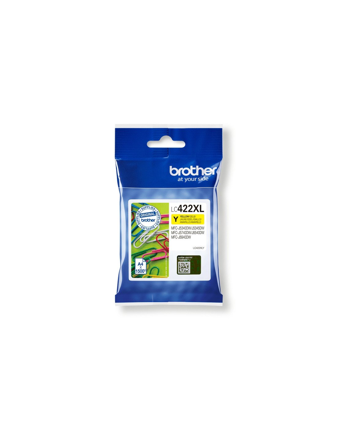 Brother LC-422XLY cartucho de tinta 1 pieza(s) Original Amarillo