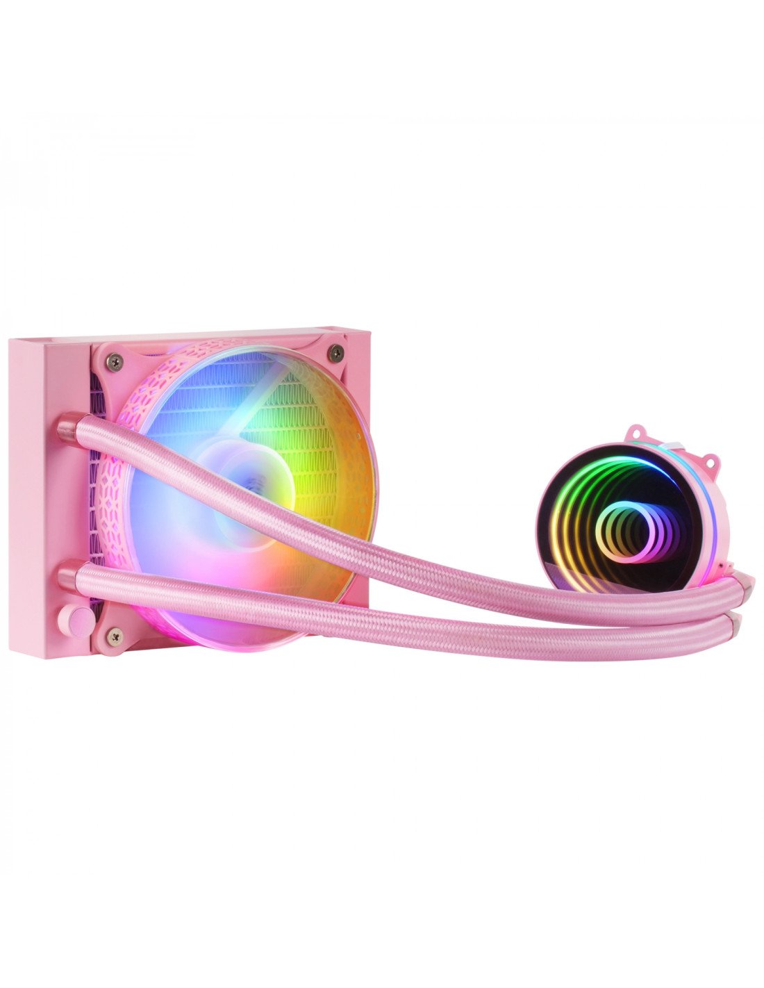 Mars Gaming ML-ONE120 Rosa Refrigeración LÍquida CPU TDP 200W Espejo Infinito Ventilador FRGB Silencioso Multisocket Universal