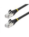 StarTech.com Cable de 0,5m de Red Ethernet CAT6a - Negro - Low Smoke Zero Halogen (LSZH) - 10GbE - 500MHz - PoE++ de 100W - Snag