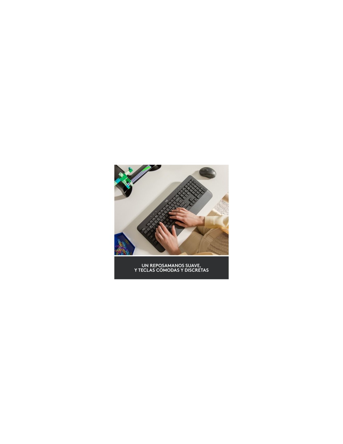 Logitech Signature K650 teclado RF Wireless + Bluetooth QWERTY Español Grafito