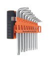 JUEGO LLAVES TORX CON ORIFICIO 9 PCS Y ADAPTADOR MADER