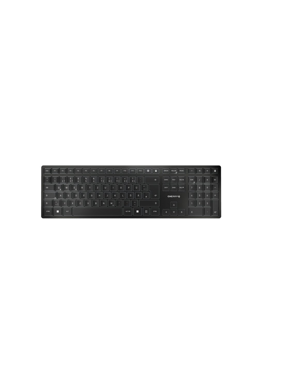 CHERRY KW 9100 SLIM teclado RF Wireless + Bluetooth QWERTZ Alemán Negro