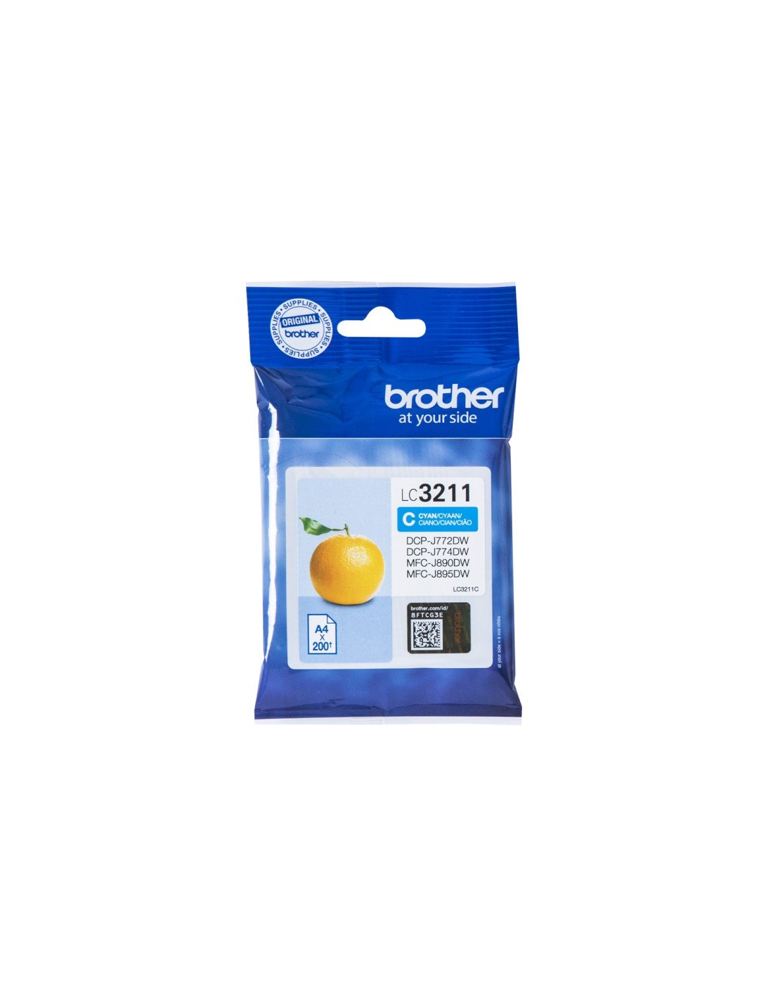 Brother LC-3211C cartucho de tinta Original Rendimiento estándar Cian