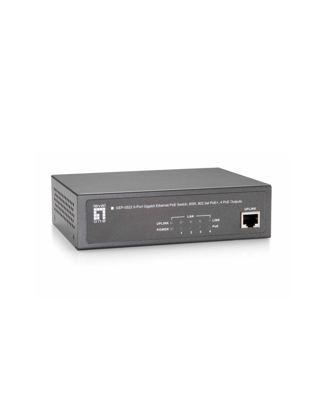 LevelOne GEP-0522 switch Gigabit Ethernet (10/100/1000) EnergÍ­a sobre Ethernet (PoE) Gris