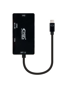Nanocable Conversor USB-C a VGA / DVI / HВЬШ, 3 En 1.