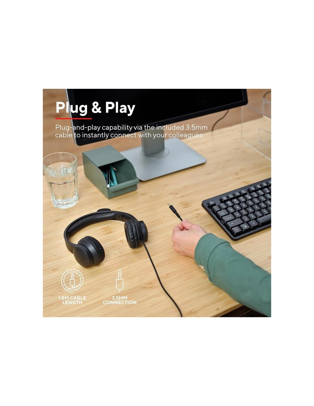 AURICULARES + MICROFONO TRUST AYDA HEADSET PC AUX BLACK