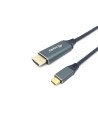 Equip 133416 adaptador de cable de vÍ­deo 2 m USB Tipo C HDMI tipo A (Estándar) Gris, Negro