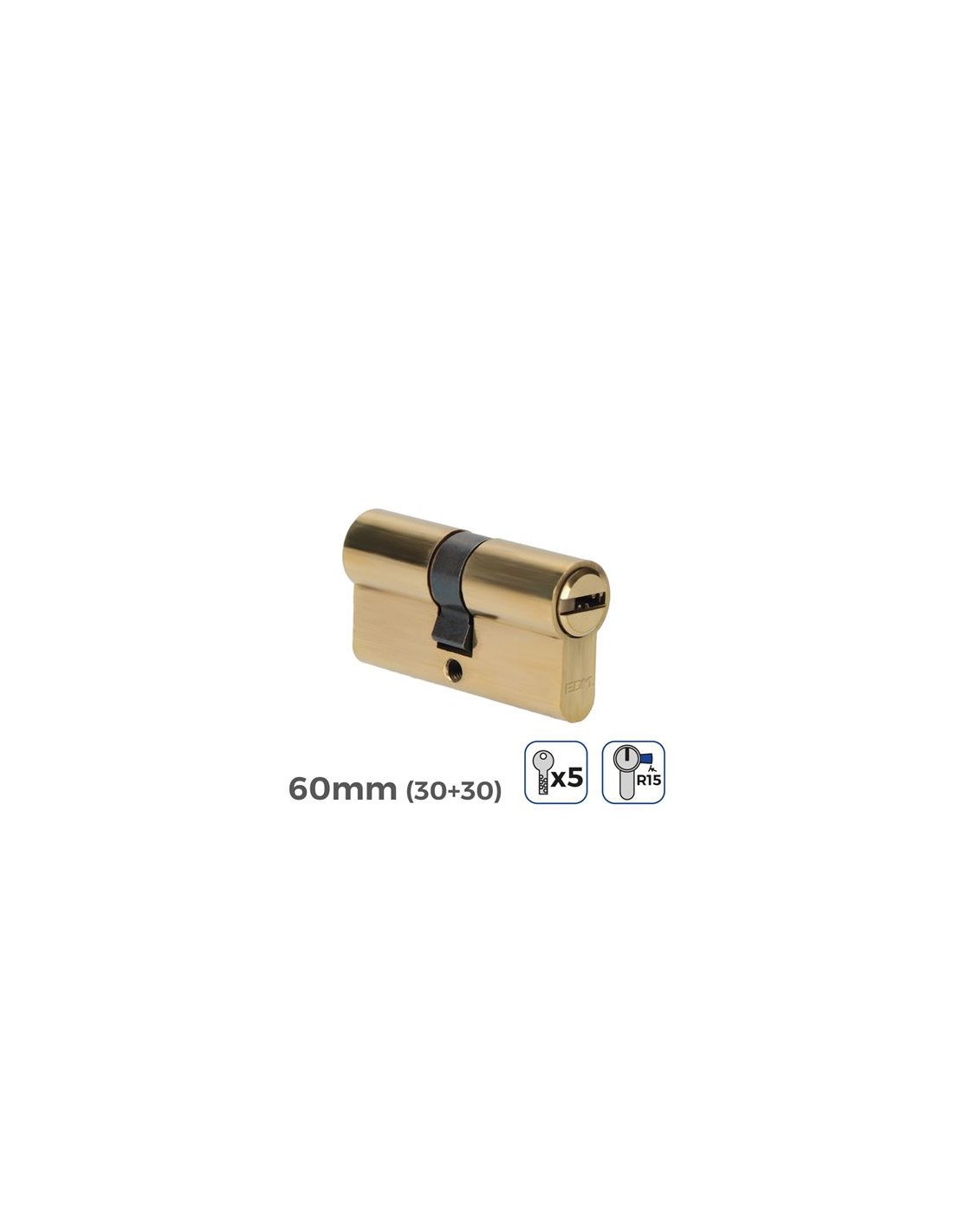 BOMBIN LATON 60MM 30+30MM LEVA LARGA LLAVE SEGURIDAD