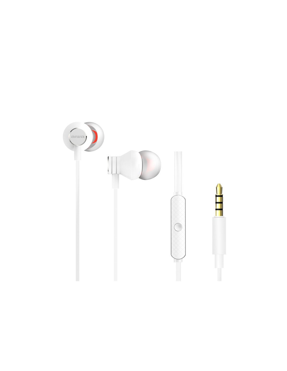 Aiwa ESTM-50WT auricular y casco Auriculares Alámbrico Dentro de oÍ­do Llamadas/Música Blanco