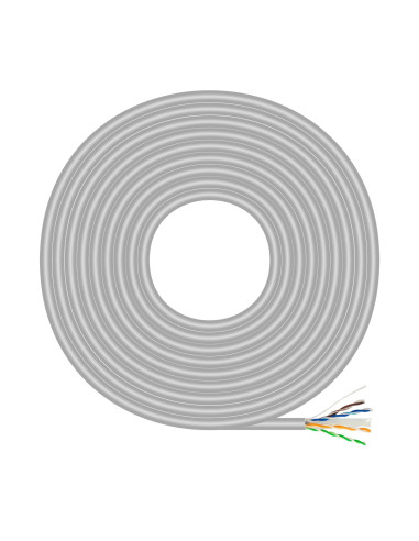 AISENS Cable de Red RJ45 Cat.6 UTP Rigido AWG23 CCA (aleacion), Gris,