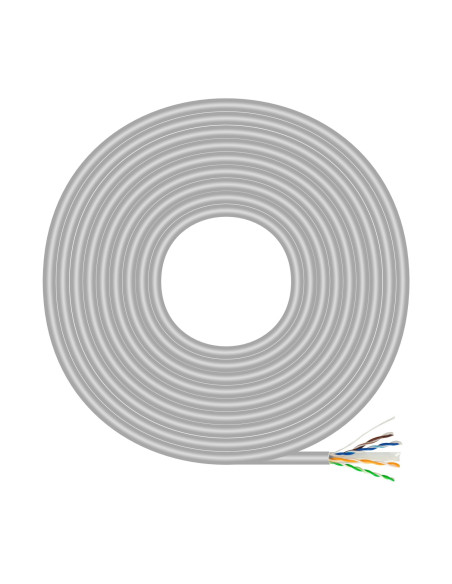 AISENS Cable de Red RJ45 Cat.6 UTP Rigido AWG23 CCA (aleacion), Gris,