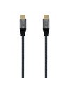 AISENS â€“ USB 3.2 Gen2x2 Aluminum Cable 20Gbps 8K@30Hz 5A 100W E-Mark, Type USB-C/M-USB-C/M, Grey, 1.5 m