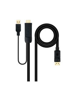 Nanocable Cable Conversor HDMI 2.0 a DisplayPort V1.2, 1.8 m, Negro