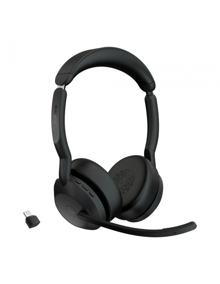 Jabra Evolve2 55 Auriculares Inalámbrico Diadema Oficina/Centro de llamadas Bluetooth Base de carga Negro