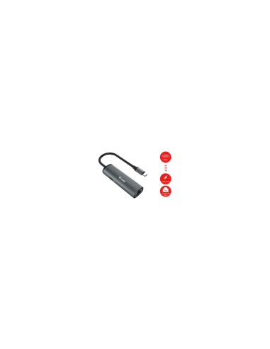 Equip Adaptador USB-C a red Gigabit RJ45 + 100W USB PD