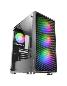 Mars Gaming MC-F, Semitorre Gaming ATX, Ventana Completa Cristal