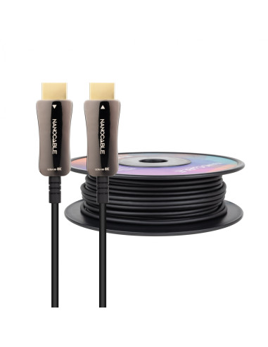 Nanocable Cable HDMI V2.1 AOC 8K@60Hz 4K@120Hz 48Gbps A/M-A/M, Negro,
