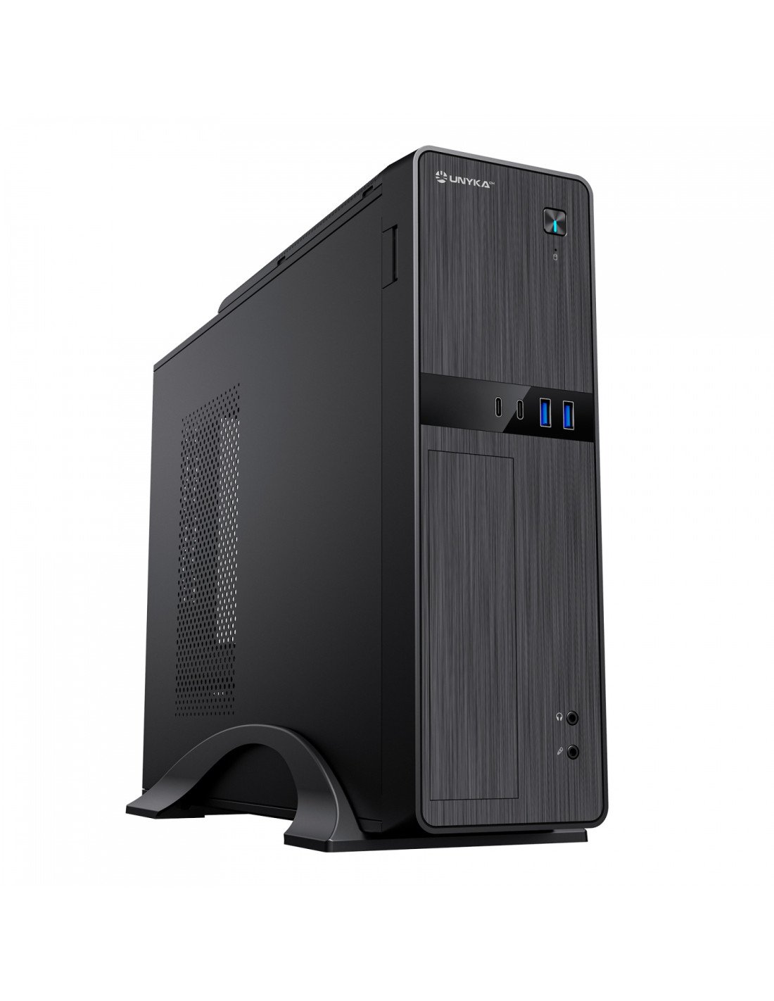 UNYKAch Caja Ordenador Micro ATX UK2011 Con Fuente de Alimentación SFX de 450W incluida, 2 Conectores USB 3.0 y 2 Conectores Typ