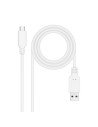 Nanocable Cable USB 3.1, Gen2 10 Gbps 3A, tipo USB-C/M-A/M, Blanco, 0.5 m