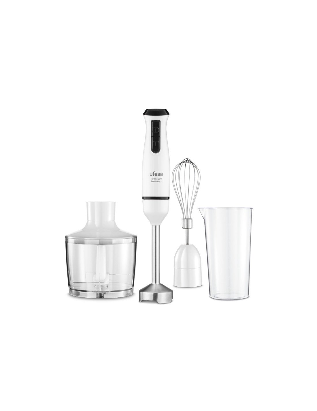 Ufesa 70105523 licuadora 0,6 L Batidora de inmersión 600 W Negro, Blanco