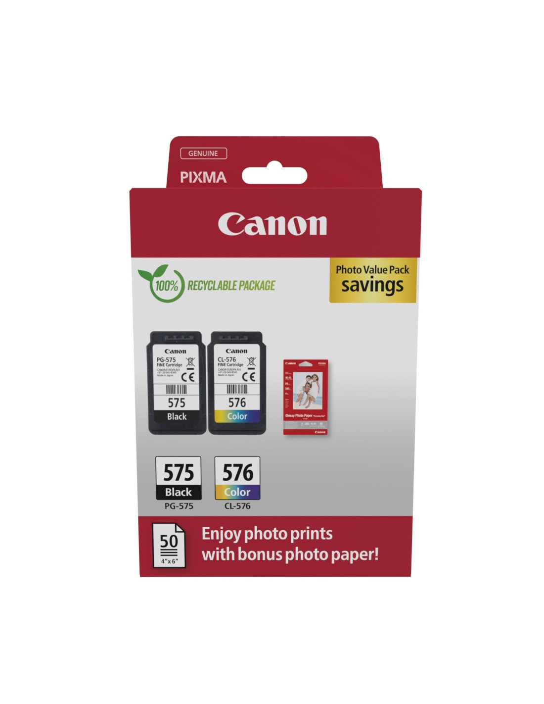 Canon 5438C004 cartucho de tinta 2 pieza(s) Original Negro, Cian, Magenta, Amarillo