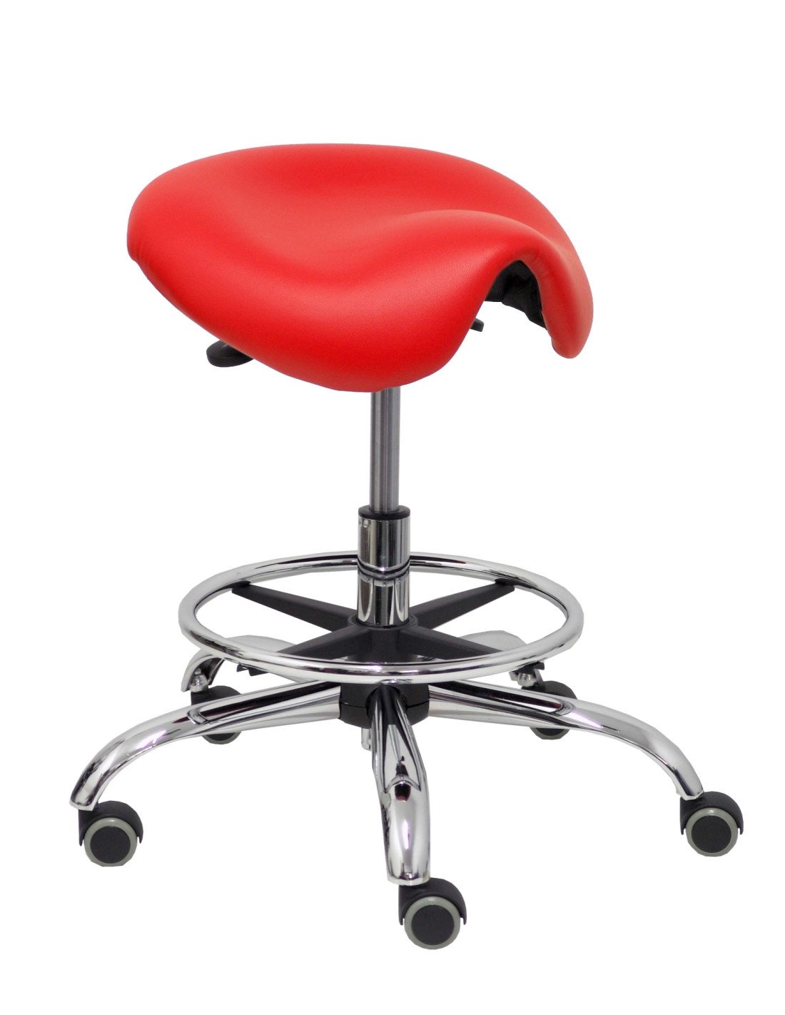 Piqueras y Crespo Taburete Alatoz similpiel rojo