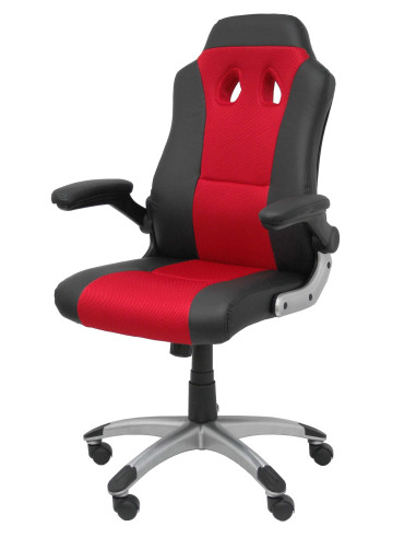 Piqueras y Crespo Silla gaming Talave similpiel negro y rojo.
