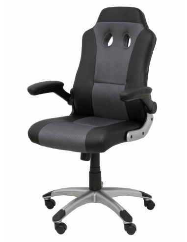 Piqueras y Crespo Silla gaming Talave similpiel negro y gris