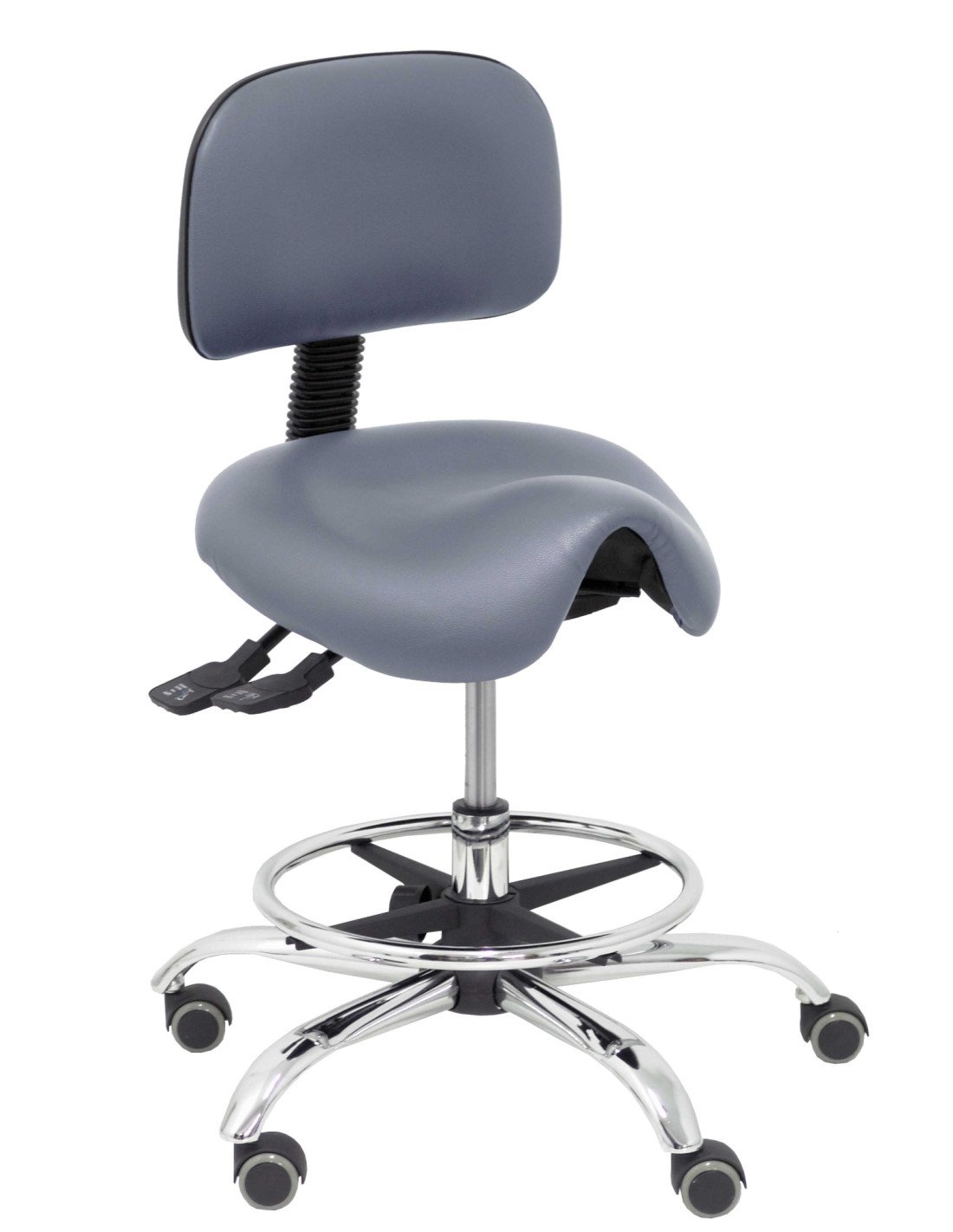 Piqueras y Crespo Taburete Zarza similpiel gris