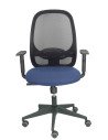 Piqueras y Crespo Silla Cilanco negra malla negra asiento bali azul marino brazo regulable