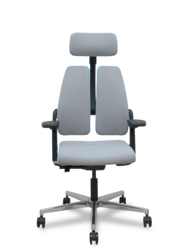 Piqueras y Crespo Silla Xilium Duo traslak X-move era gris y azul brazo 4D cabecero 2D