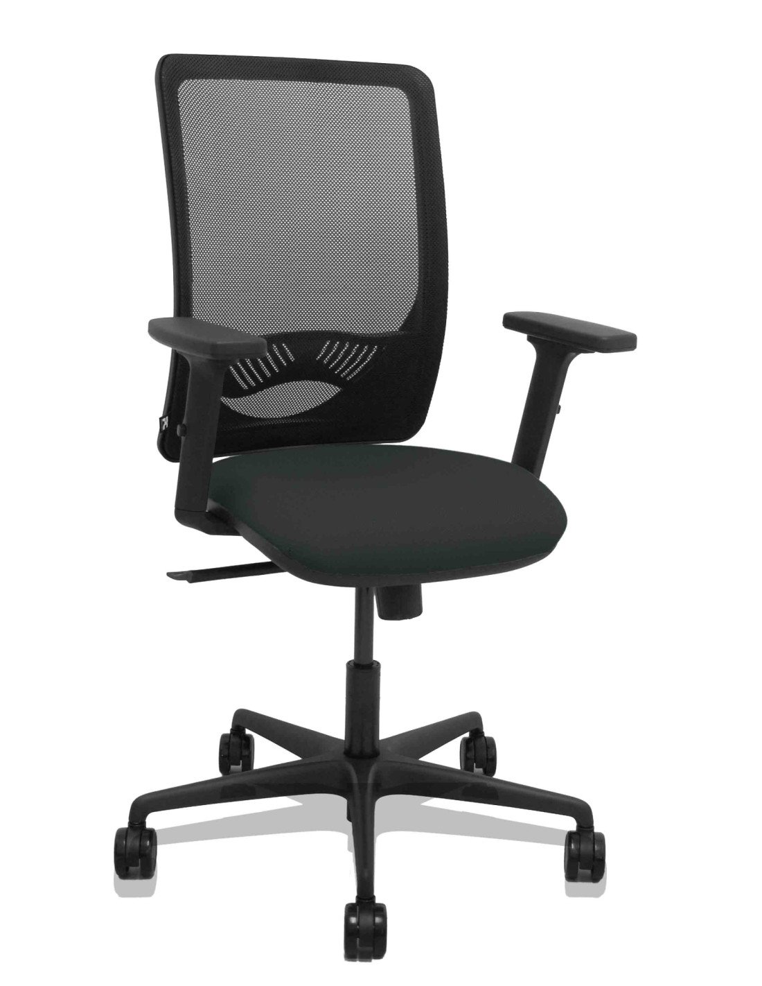 Piqueras y Crespo Silla Zulema sincro malla negra asiento bali negro brazos 2D ruedas 65