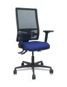 Piqueras y Crespo Silla Bormate asincro malla negra asiento bali azul marino brazos 2D ruedas 65mm