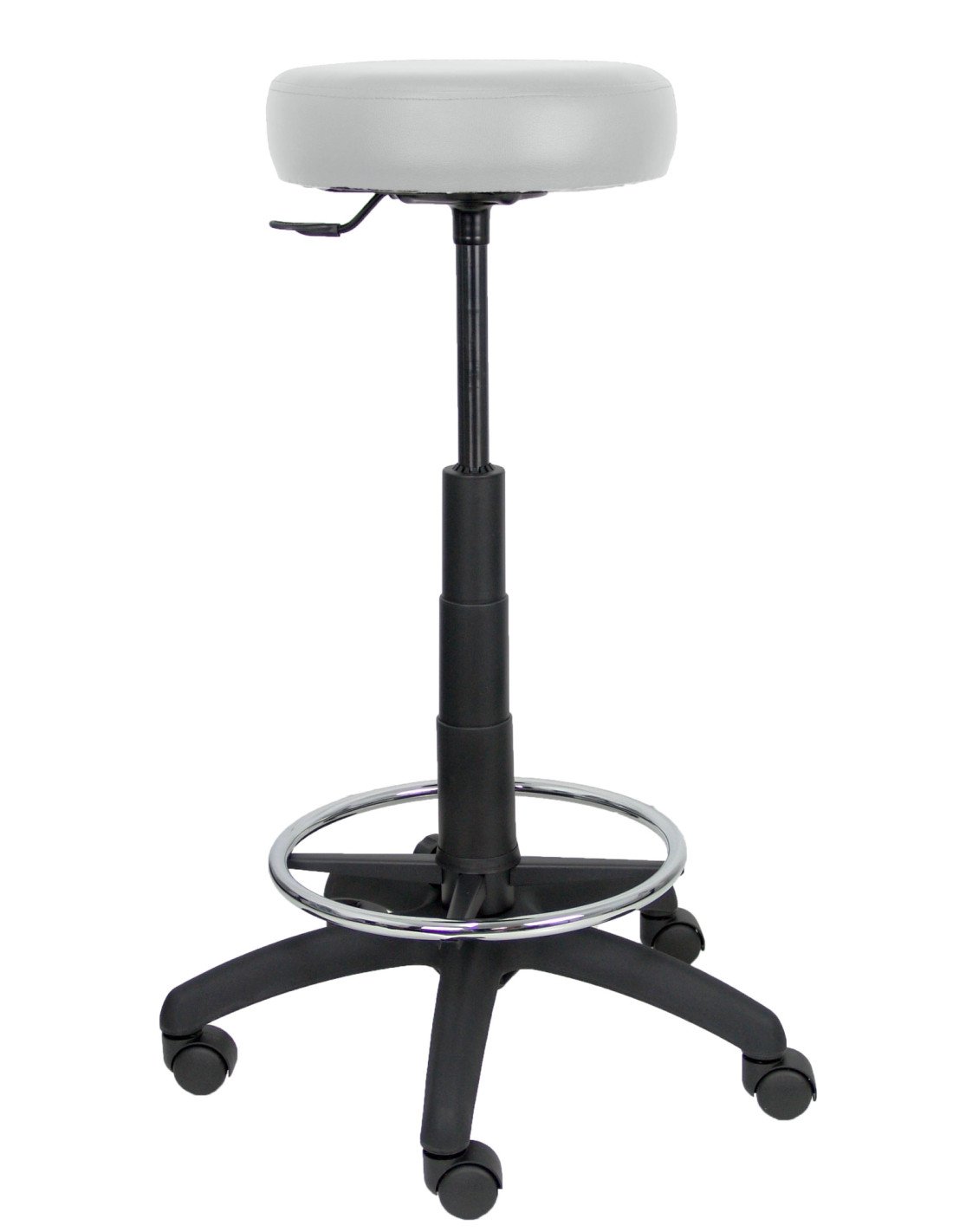 Piqueras y Crespo Taburete Tolosa similpiel gis claro