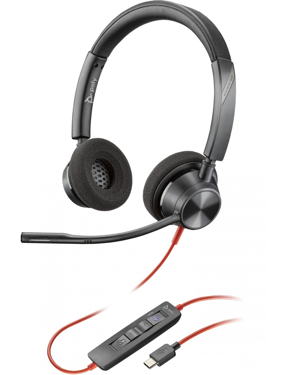 POLY 8X220AA auricular y casco Auriculares Alámbrico Diadema Negro