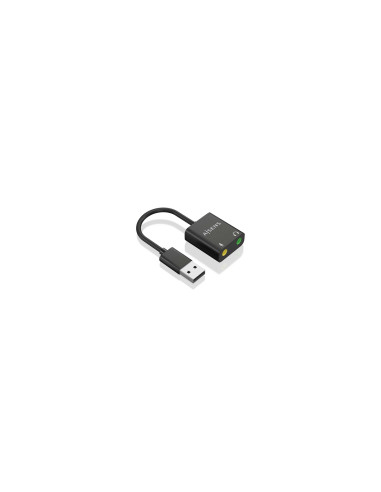 AISENS Conversor USB-A a Audio 48KHz, USB-A/M-2xJack 3.5/H, Negro, 10