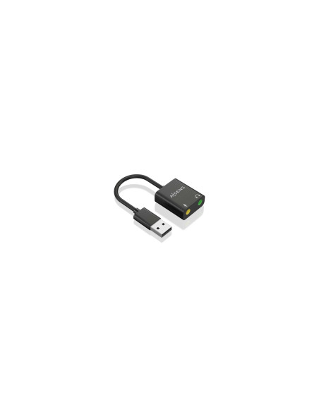 AISENS Conversor USB-A a Audio 48KHz, USB-A/M-2xJack 3.5/H, Negro, 10